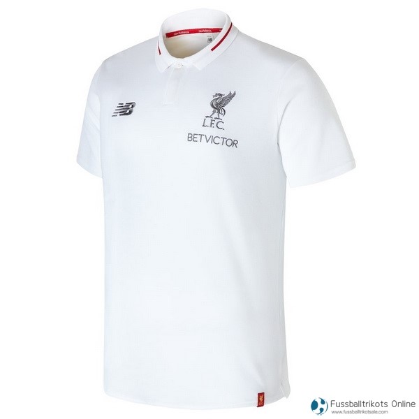 Liverpool Polo 2017-18 Weiß Rote Fussballtrikots Günstig